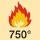 lángálló 750°C
